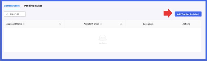 Add Teacher Assistant Button