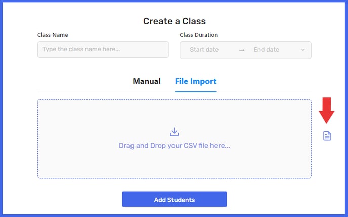 Teacher- CSV Template Location 